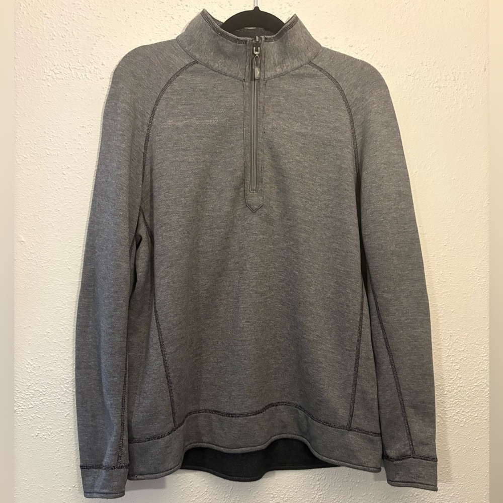 Tommy Bahama Jeans Sweatshirt Mens Large Reversible Quarter Zip Pullover
